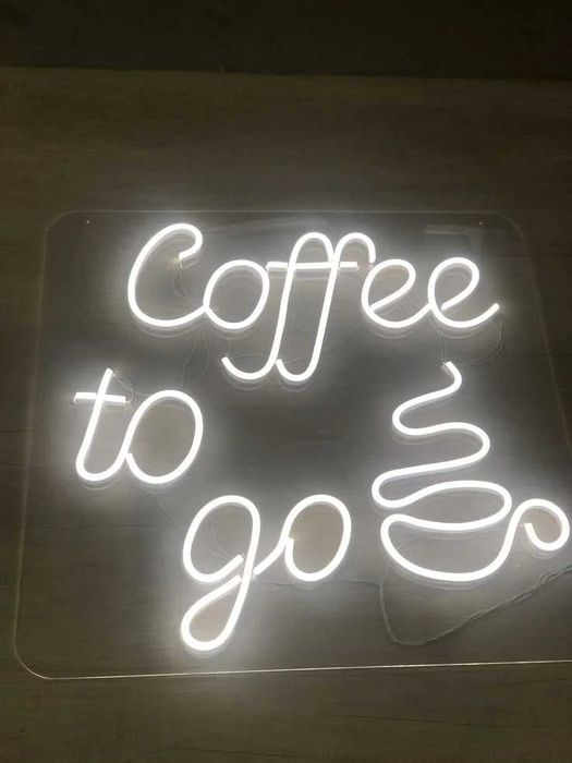 Неонова вивіска «Кава» | LED | Для кав’ярні | Під замовлення