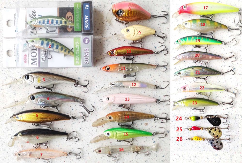 Воблеры OSP Deps Smith FLT Kosadaka Shimano Daiwa