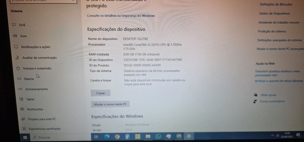 Ultrabook HP Envy 6 1102ep i5 8GB ram 500GB SSD windows 11 Pro
