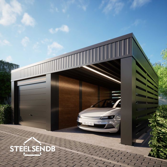 Wiata garażowa, CARPORT, garaż, konstrukcja na DOWOLNY WYMIAR