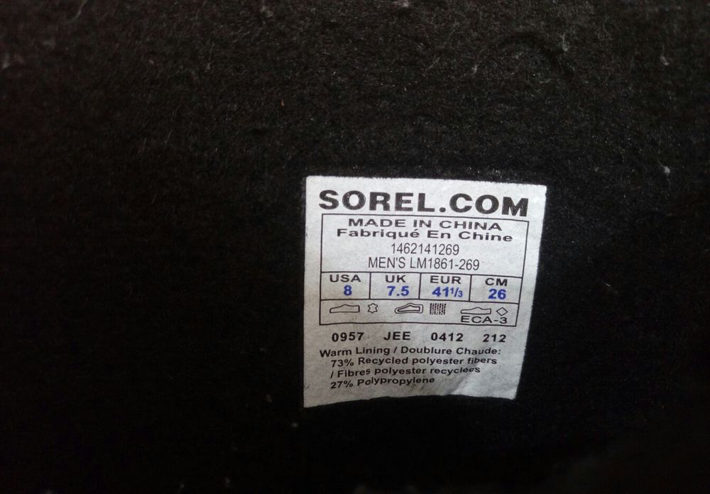 Оригінал  Sorel Sentry Steel Toe чоловічі зимові шкіряні чоботи