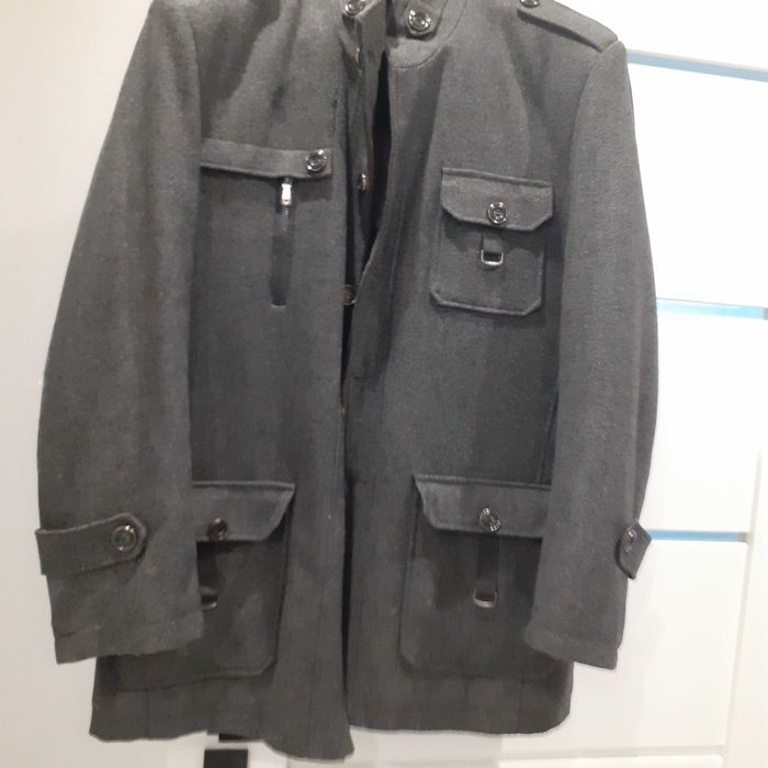 Płaszcz męski ciemny szary