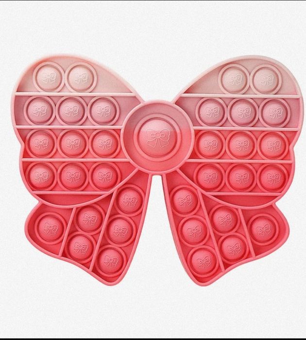 Pop it antystresowa zabawka kokarda różowa