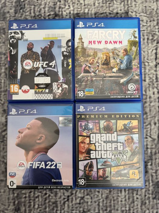 Продам ігрові диски на PS4