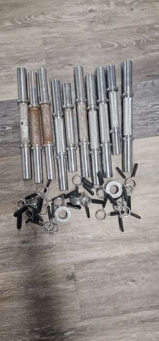 Discos e barras para musculação