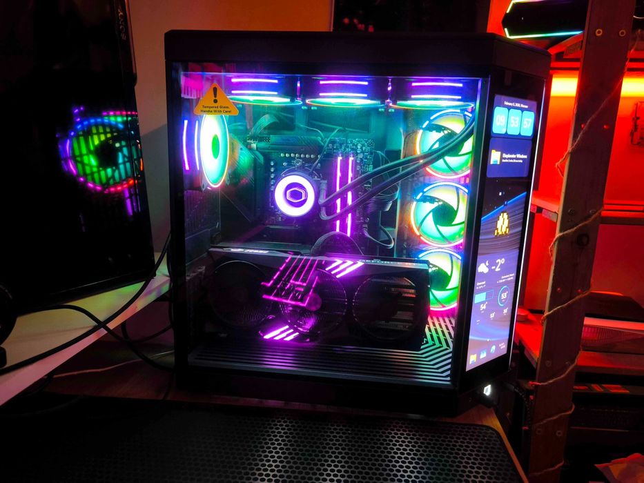 Komputer Gamingowy (zestaw) mocny z dotykowa obudowa MSI 4070 32GB RAM