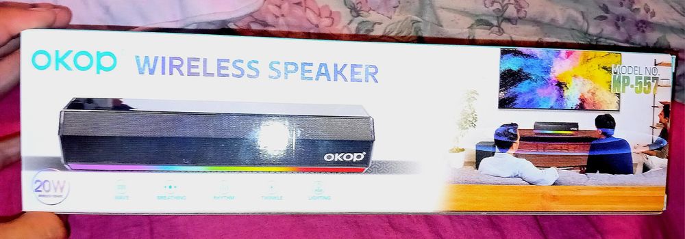 Soundbar / Coluna Sem Fios Okop MP-557 20W (Na Caixa / Como Nova)