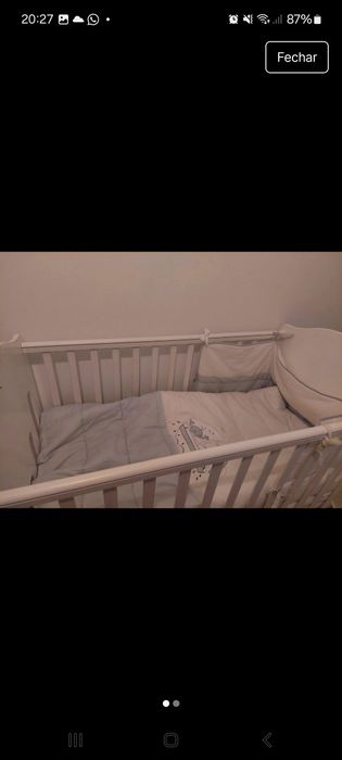 Cama e colchão de bebe usados em bom estado