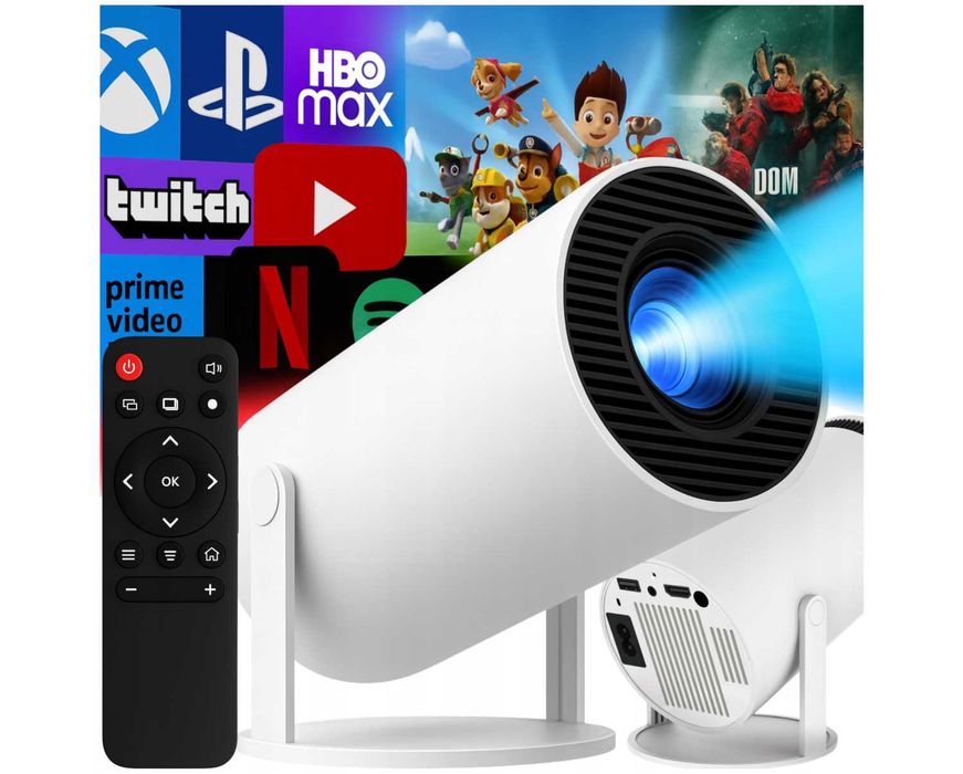 Projektor Rzutnik Przenośny Android Smart Mini TV 4K LED Głośnik WIFI