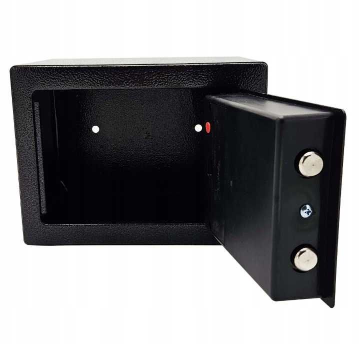 Sejf domowy elektroniczny z szyfrem i kluczem | na pieniądze i klucze