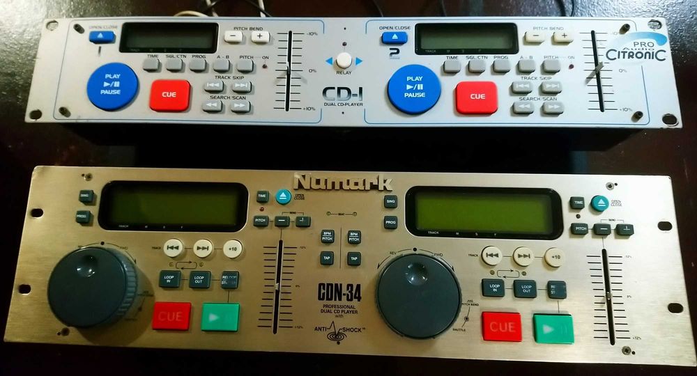 Dual Cd Players: Numark CDN-34, Citronic CD-I & Gemini CD210