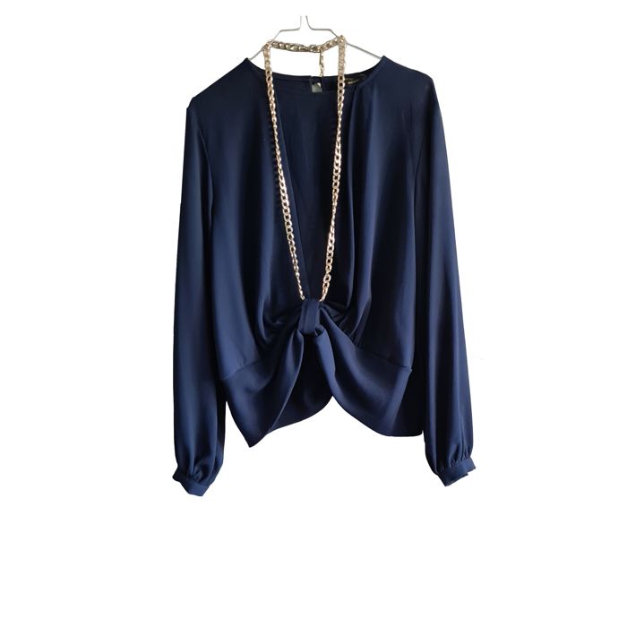Blusa Azul Marinho Roberta Biagi