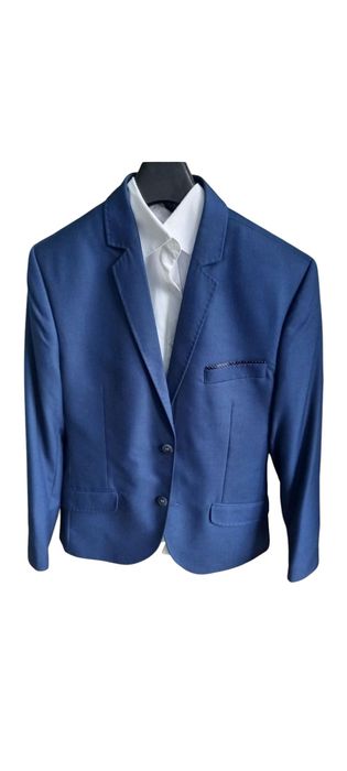 Garnitur niebieski / granat 170/78 plus mucha