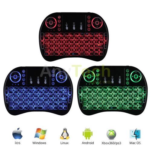 Klawiatura PODŚWIETLANA Bezprzewodowa Smart TV I8