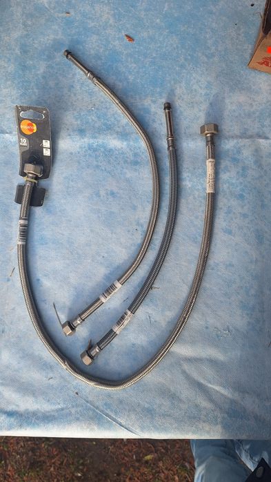 Wężyk w oplocie ,przyłącze , do baterii , 1/2"-1/2" , m10 -3/8"