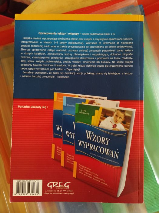 Opracowania lektur i wierszy klasa 1-6