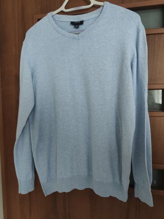 Błękitny sweter męski Smog m 38