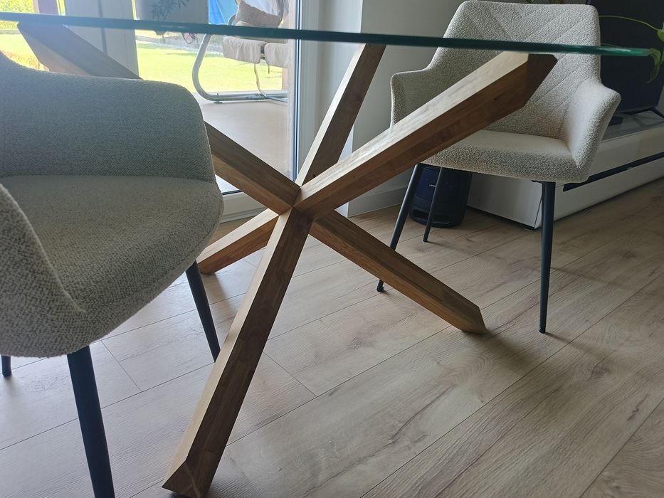 Stół okrągły szklany 120 cm