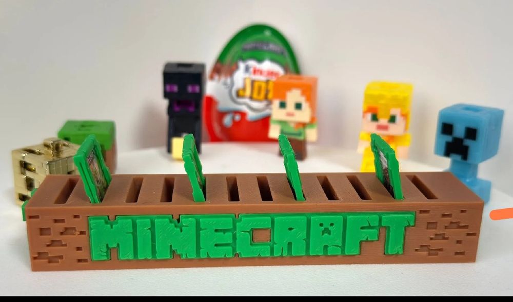 Стенд / Підставка / Поличка для Карточок Фігурок Kinder Minecraft з Майнкрафт