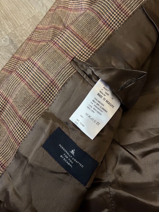 Scabal cashmere check blazer jacket кашеміровий піджак блейзер люкс