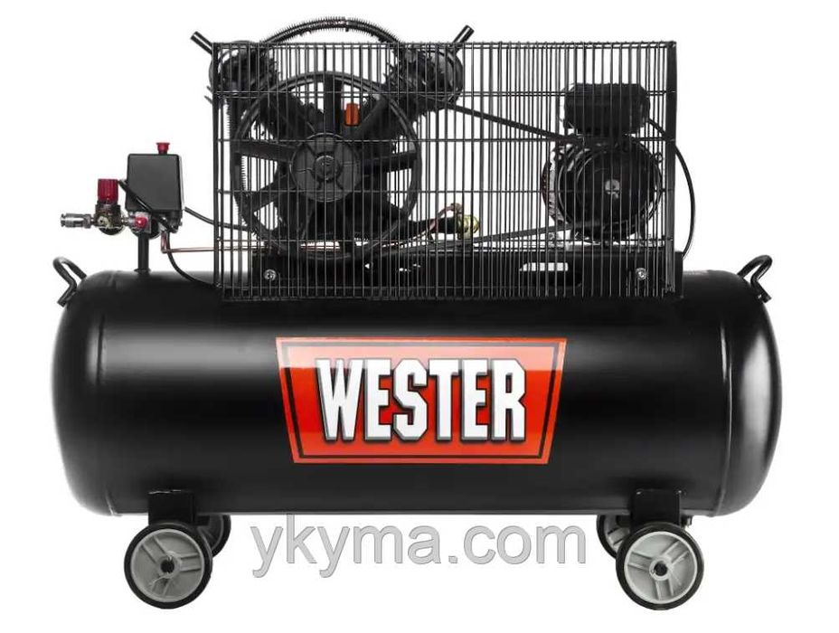 Компресор масляний ремінний Wester 100л 1.7 кВт /  220л/хв