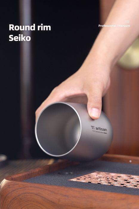 Титанова чашка з подвійними стінками 400 мл Ti artasan + чохол