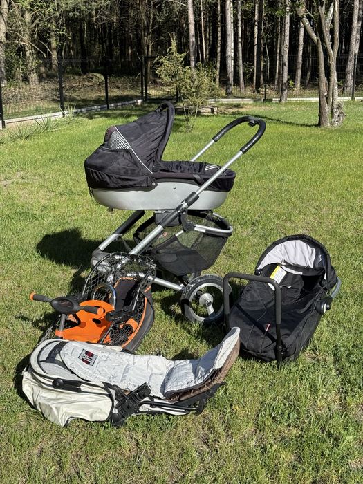 Duży zestaw Wózek, Fotelik Mutsy 4Rider, Joey Silver 5 w 1 ISOFIX