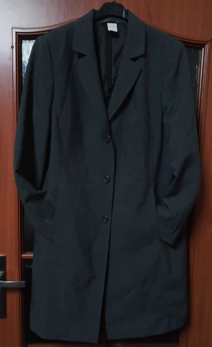 Płaszcz kurtka długa klasyczny trencz marynarka żakiet garnitur