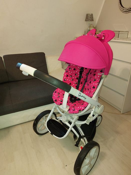 Wozek spacerowy spacerówka Quinny moodd dziewczynki ubranko myszka min