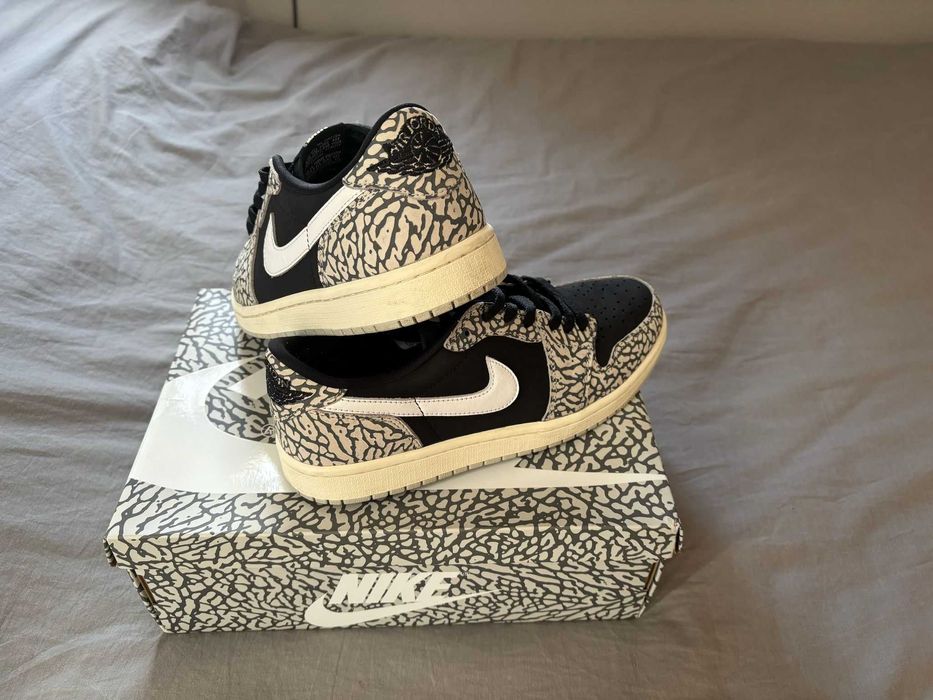 Nike Air Jordan 1 Low Black Cement [Novo](42)