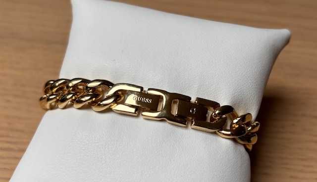 Relógio Pulseira Guess Vintage "G Locket" – Dourado & Cristais – NOVO