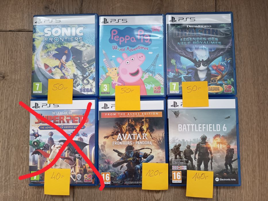 Sprzedam gry na PS5 w bardzo dobrym stanie