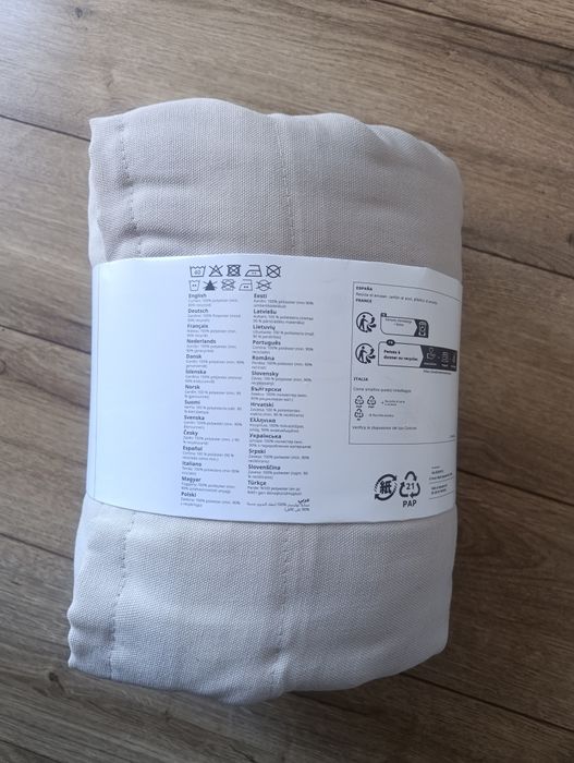 Zasłony beżowe 2 sztuki na taśmie 145x300 NOWE