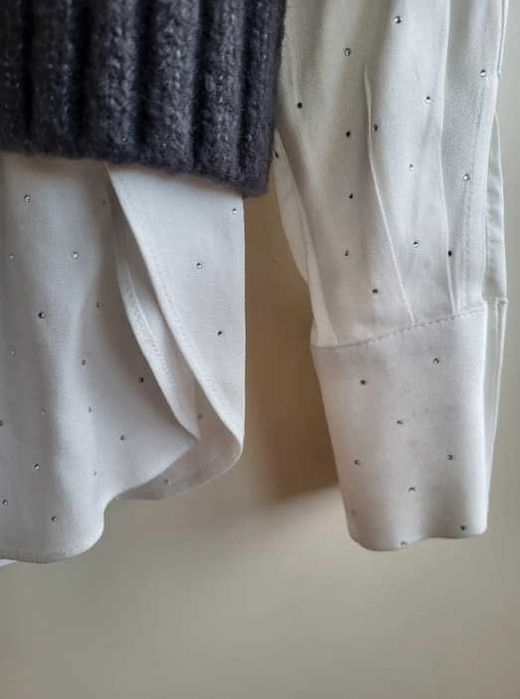 Conjunto Camisa + Colete Cinza com Brilhantes - ZARA & Parfois