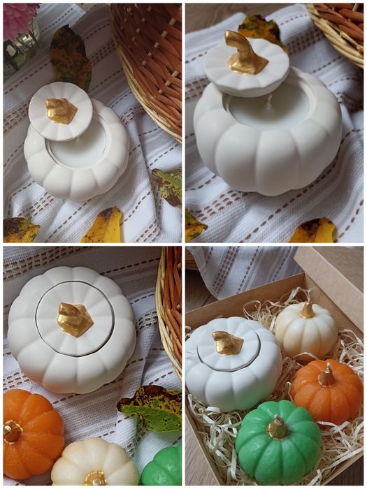 Гіпсовий свічник. Гіпсовий ангел, Свічка карусель. Свічка гарбуз.Кашпо