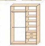 Шкаф купе с дзеркалом