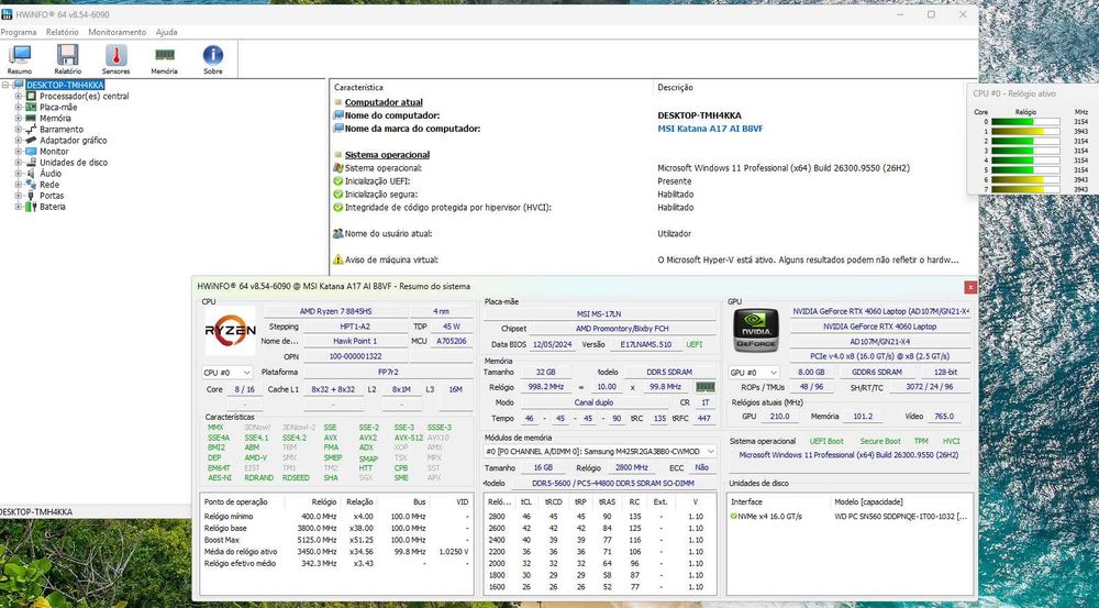 MSI Katana A17 AI B8VF-89 | Ryzen 7 8845HS + RTX 4060 + 32GB RAM