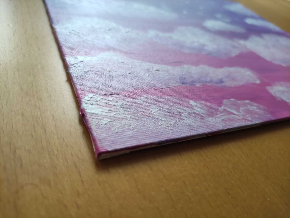 W OBŁOKACH - akryl na płótnie 24 x 30 cm.