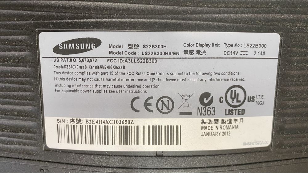 Monitor Samsung 22 polegadas modelo S22B300H448273308494090242