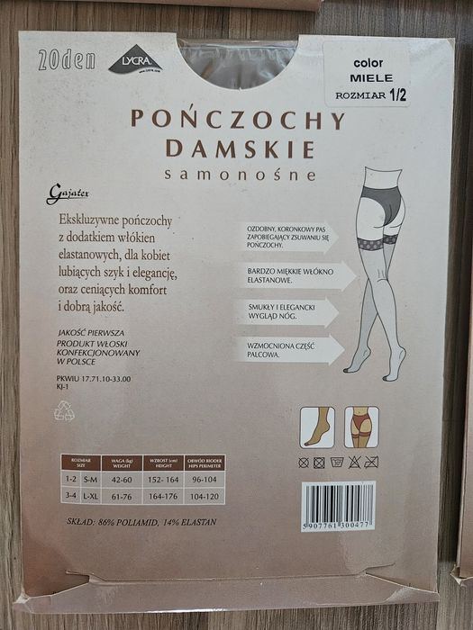 Zestaw: pończochy damskie, XS/S