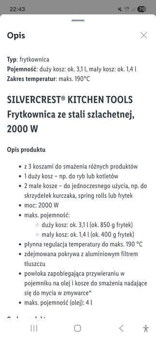 Frytkownica z 3 koszami Silvercrest