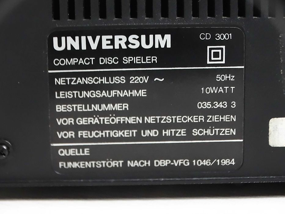 Odtwarzacz CD Universum CD 3001 | Sprawny | Vintage Audio