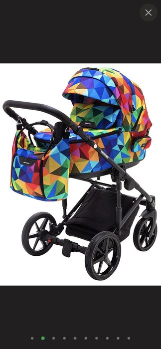 Продам коляску 2 в 1 Adamex Porto Light Lux Y-123  калейдоскоп б/у