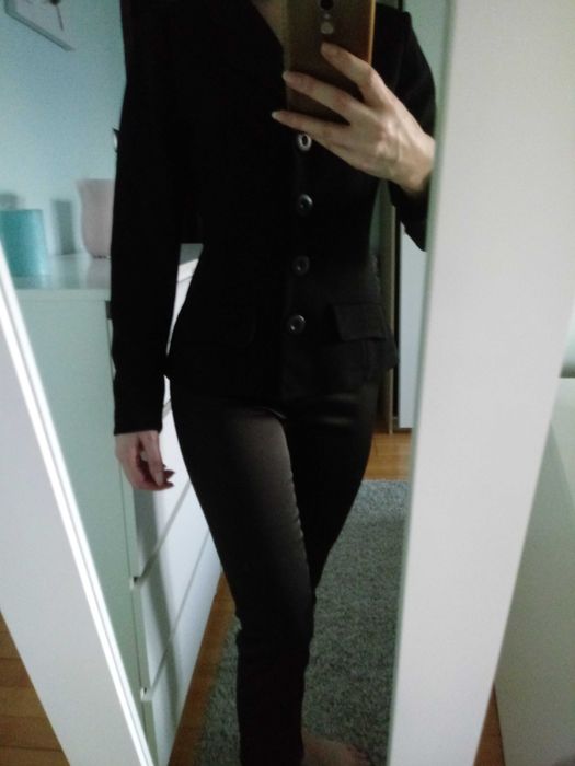 spodnie satynowe rurki S