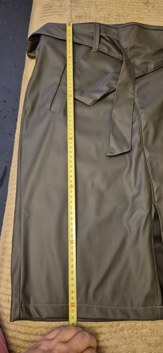 Спідниця екошкіра з поясом