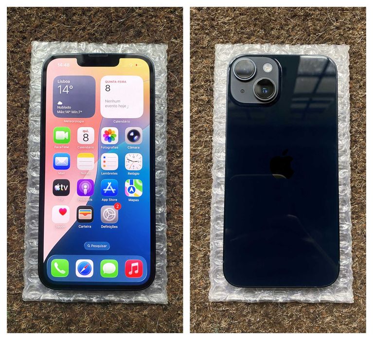 iPhone 14 128GB - Desbloqueado - Como novo, com garantia e acessórios