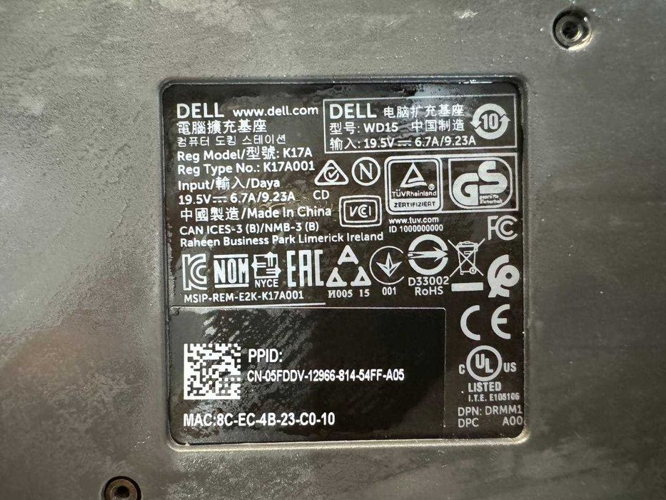 Б/В  Док-станція Dell WD15 K17A
