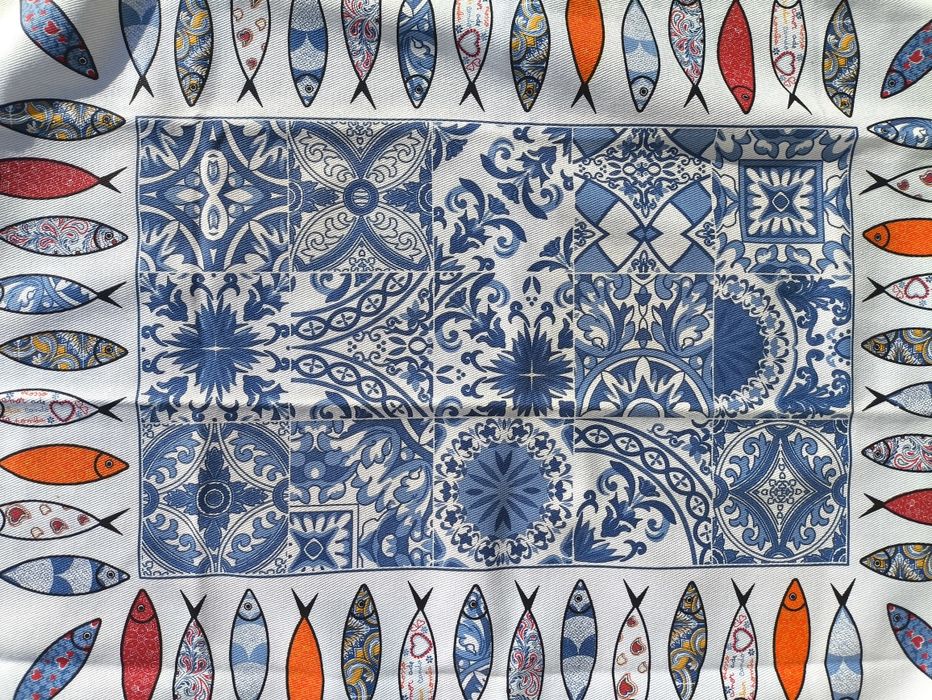 Pano de cozinha/decorativo em algodão croché feito à mão