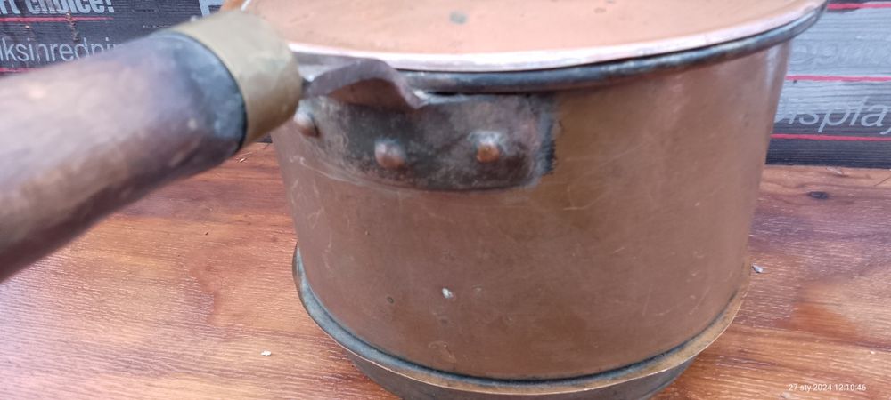 Rondel rondelek z miedzi 8l naczynie miedziane