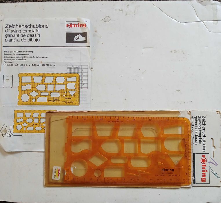 material e catálogos de desenho técnico ROTRING  vintage